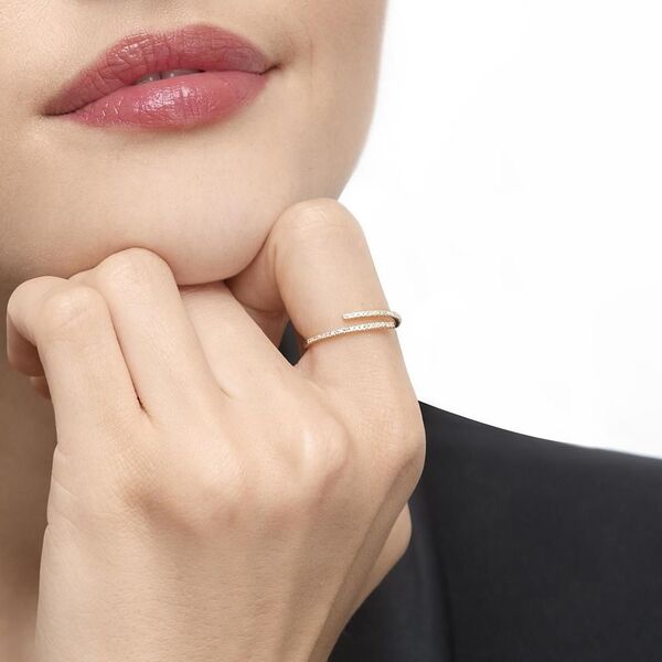 Ring Open mit Diamanten, 18 Karat Rosegold Bild 2