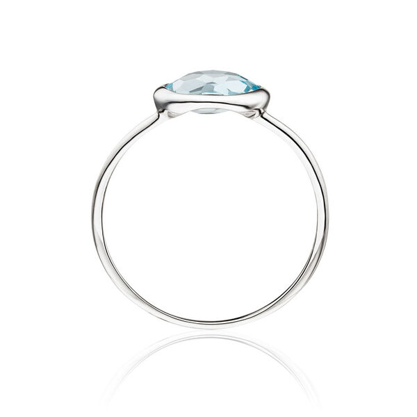 Ring Blauer Topas, 14 Karat Weigold Bild 2