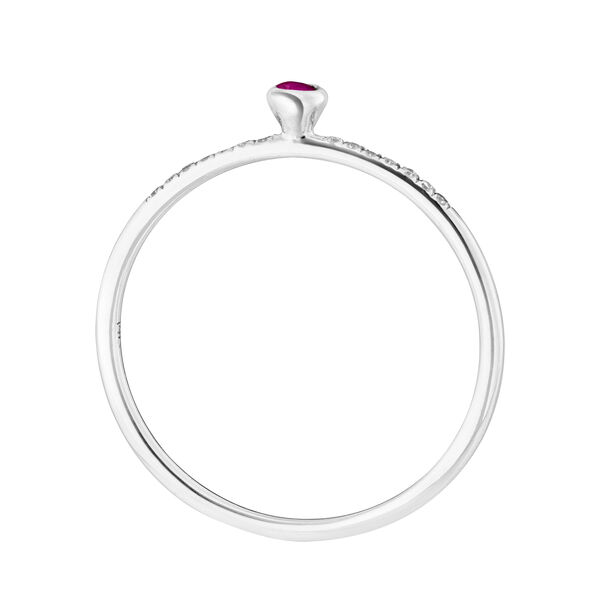 Ring Petite, Ruby, 14 Karat Weigold Bild 2