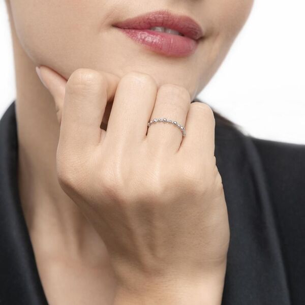 Ring Kugel, 18 Karat Weigold Bild 3