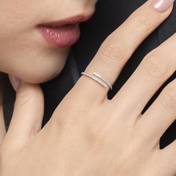Ring Open mit Diamanten, 18 Karat Weigold Bild 2