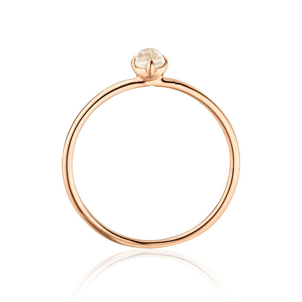 Verlobungsring Cabochon, 14 Karat Rosegold, Mondstein, Gr.52 Bild 2