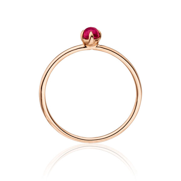Ring Cabochon, 14 Karat Rosegold, Rubin Bild 2