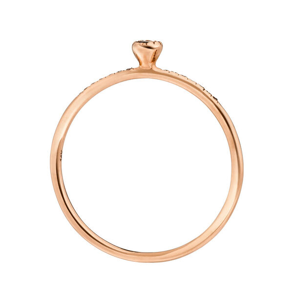 Ring Petite, Blue Diamond, 14 K Rosegold Bild 2