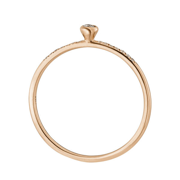 Ring Petite, White Diamond, 14 Karat Rosegold Bild 2