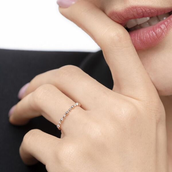 Ring Kugel, 18 Karat Rosegold Bild 4
