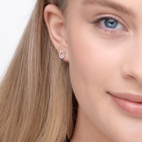 Ohrstecker Circle mit Diamanten, 18 Karat Weigold Bild 2