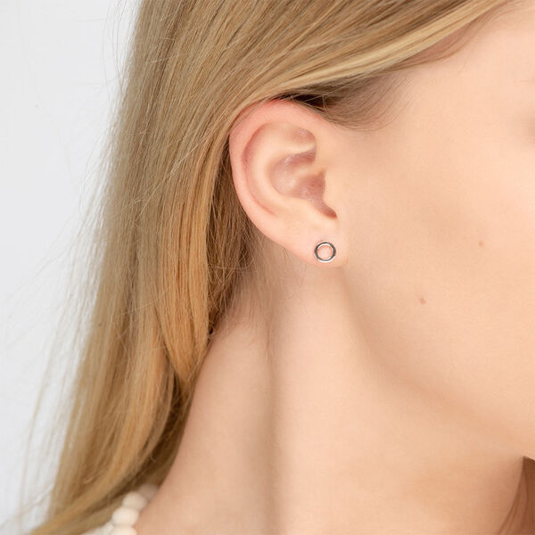 Ohrstecker Circle, 14 Karat Weigold Bild 2