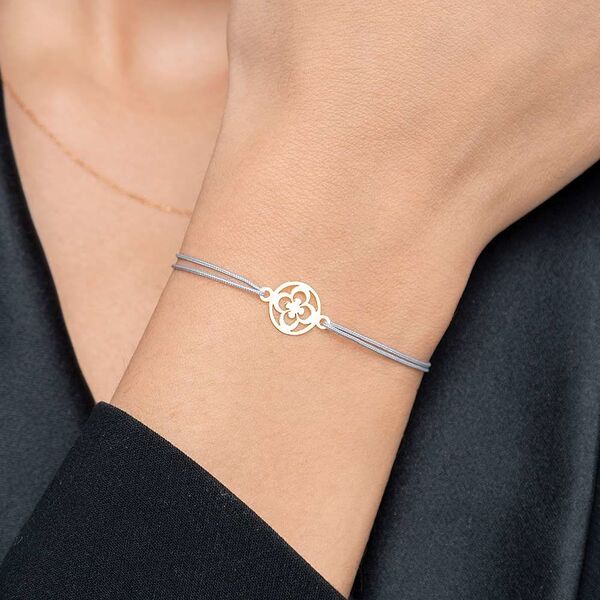 Freundschaftsarmband Clover, 14 Karat Gelbgold Bild 2