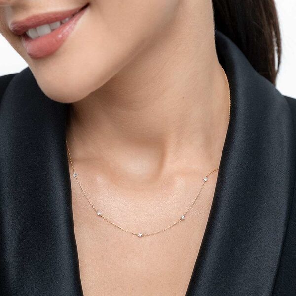 Halskette PURE Quintruple Diamant, 18 Karat Gelbgold Bild 2