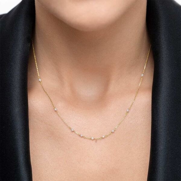 Halskette White Pearls, 14 Karat Gelbgold Bild 3