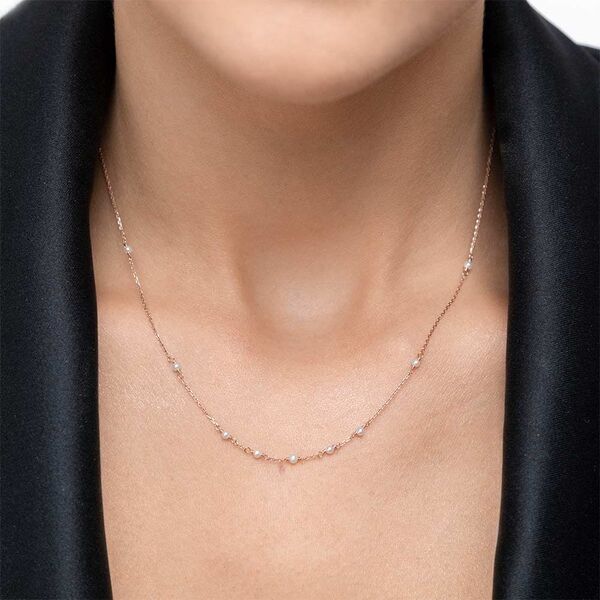 Halskette White Pearls, 14 Karat Rosegold Bild 2