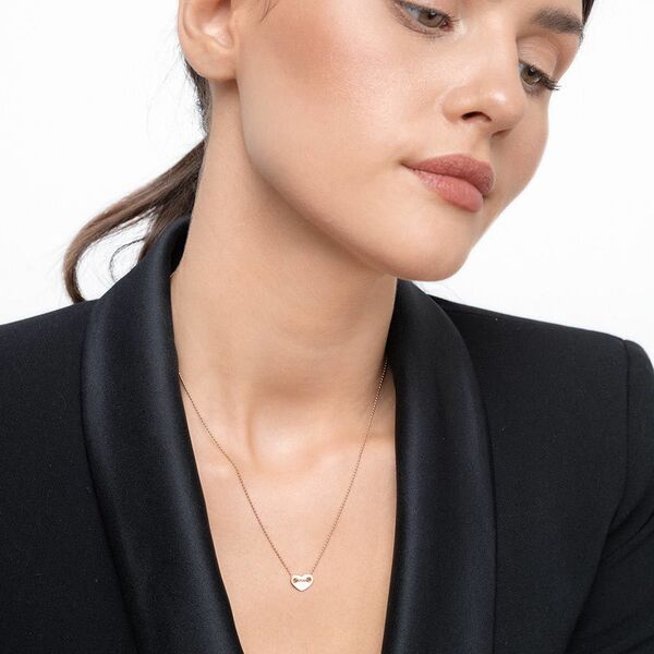 Halskette Heart, 14 Karat Rosegold Bild 3
