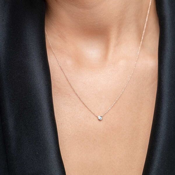 Halskette MY FIRST DIAMOND, 14 Karat Rosegold Bild 3