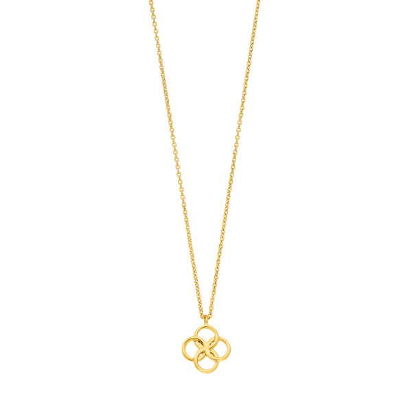 Halskette Clover Charm, 18 Karat Gelbgold vergoldet Bild 3