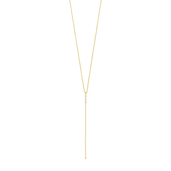 Y-Halskette ICE CUBE, 18 Karat Gelbgold vergoldet Bild 2