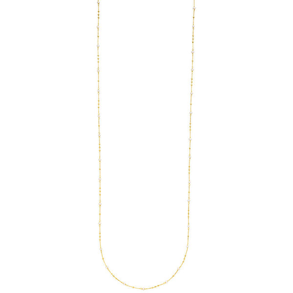 Halskette Flying Gems, Perle, 90cm, 18 K Gelbgold vergoldet Bild 3