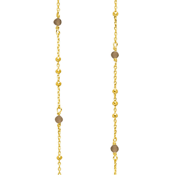 Lange Halskette Flying Gems, Rauchquarz, 90cm, 18 Karat Gelbgold vergoldet Bild 3 Lange Halskette Flying Gems, Rauchquarz, 90cm, 18 Karat Gelbgold vergoldet Bild 3