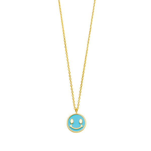 Halskette Happy EMOJI, 18 K Gelbgold vergoldet Bild 4