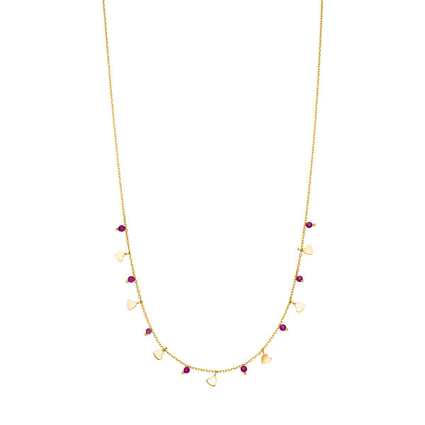 Halskette Hearts Rubin, 18 Karat Gelbgold vergoldet Bild 2