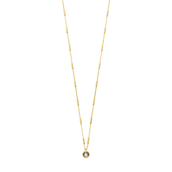 Halskette Solitr, Labradorit, 18 Karat Gelbgold vergoldet Bild 2