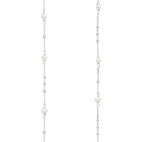 Lange Halskette Flying Gems, Perle, 90cm, 925 Sterlingsilber Bild 4