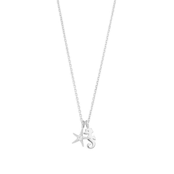 Halskette Seestern und Seepferdchen, 925 Sterlingsilber Bild 2