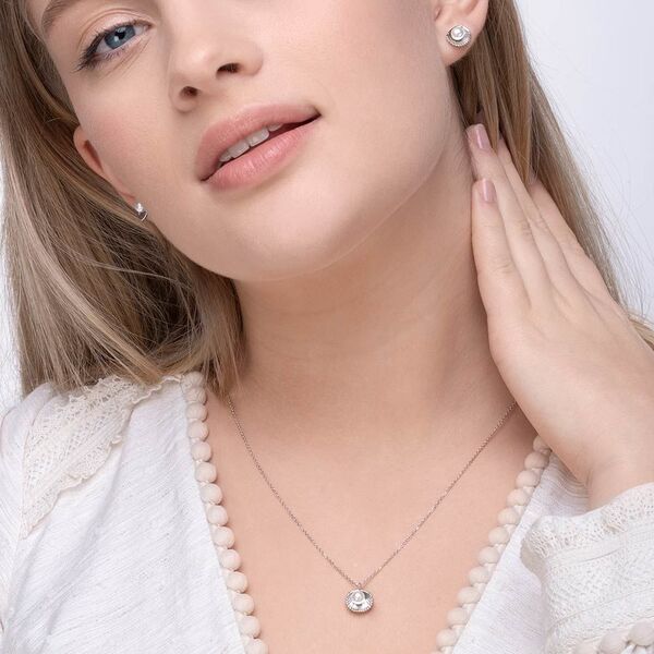 Halskette Muschel mit Perle, 925 Sterlingsilber Bild 3