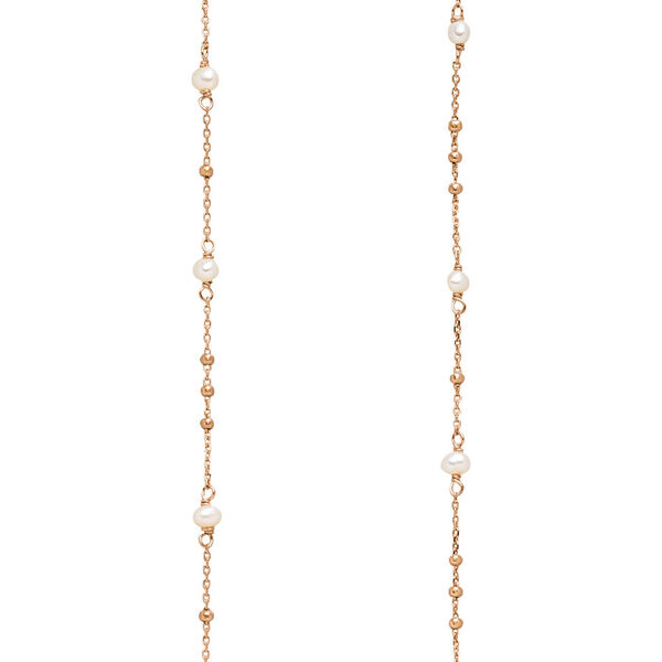 Halskette Flying Gems, Perle, 90cm, 18 K Rosegold vergoldet Bild 2