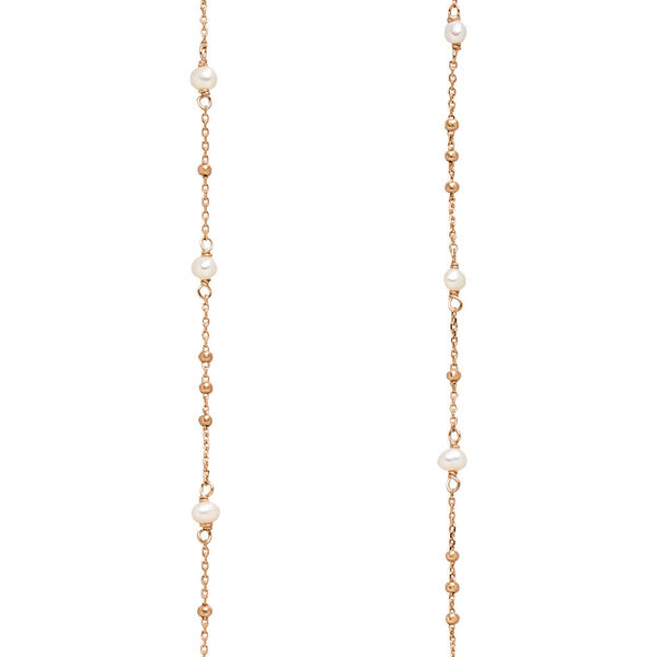 Halskette Flying Gems, Perle, 90cm, 18 K Rosegold vergoldet Bild 4