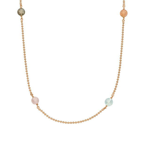 Halskette Gorgeous Gems, 80cm, 18 K Rosegold vergoldet Bild 2