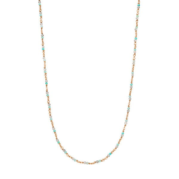 Halskette Amazonit, 18 Karat Rosegold vergoldet Bild 2