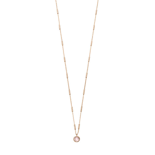 Halskette Solitr, Rosenquarz, 18 K Rosegold vergoldet Bild 2