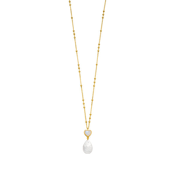 Halskette VALENTINE PEARLS, Mondstein, 18 Karat Gelbgold vergoldet Bild 4