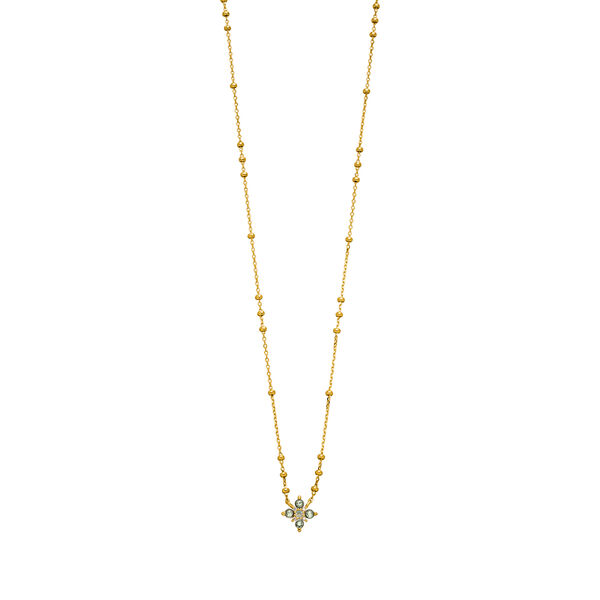 Halskette BLOOM, Labradorit/Aventurin, 18 Karat Gelbgold vergoldet Bild 3