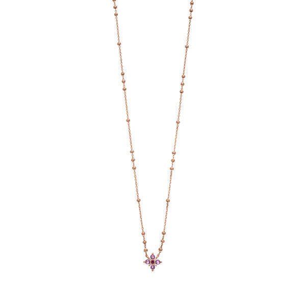 Halskette BLOOM, Amethyst/Rhodolith, 18 Karat Rosegold vergoldet Bild 3