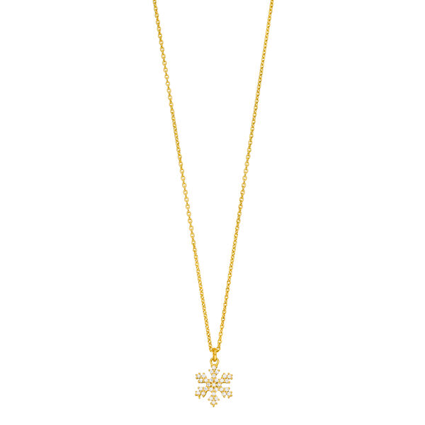 Halskette Snowflake, 18 Karat Gelbgold vergoldet Bild 3