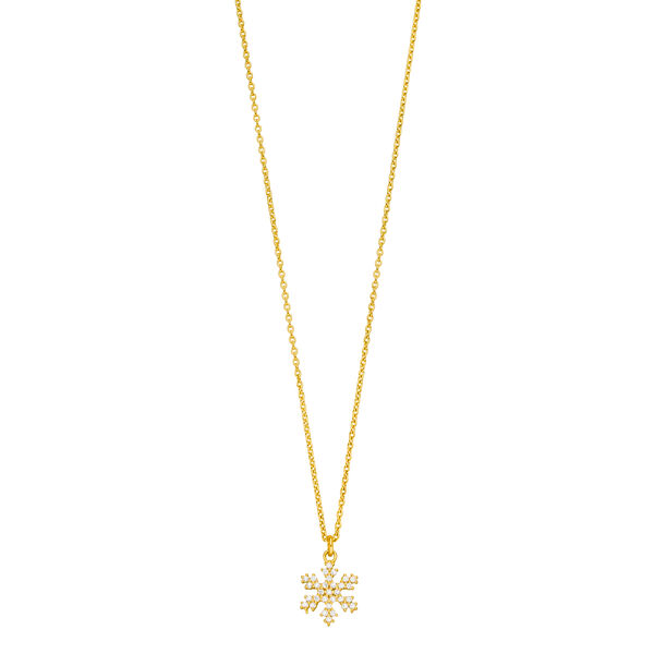 Halskette Snowflake, 18 K Gelbgold vergoldet Bild 3