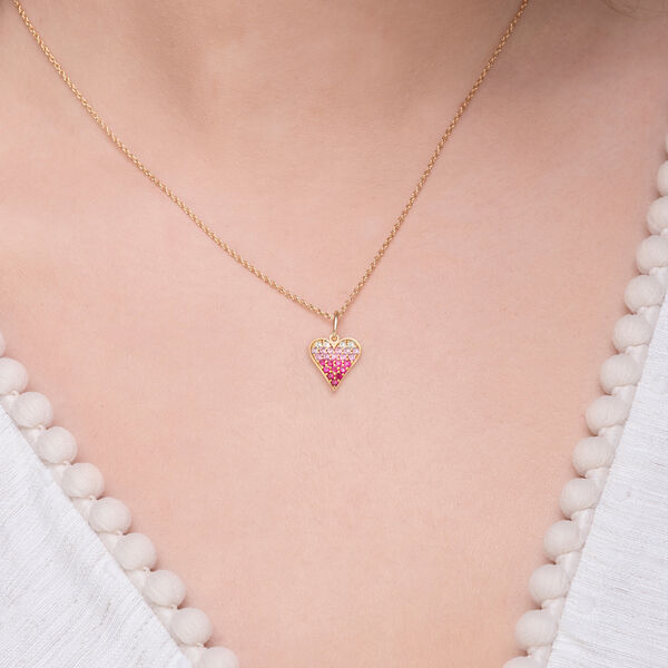 Halskette Pink Valentine, 18 Karat Gelbgold vergoldet Bild 4