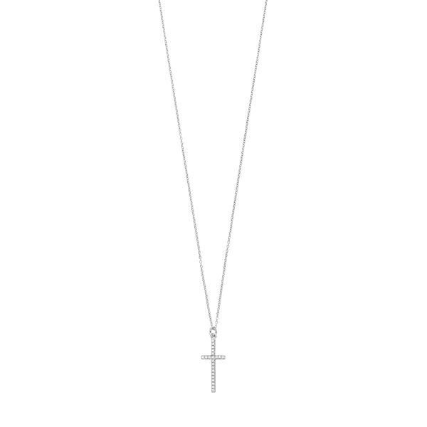 Halskette Kreuz mit Zirkonia, 925 Sterlingsilber Bild 2