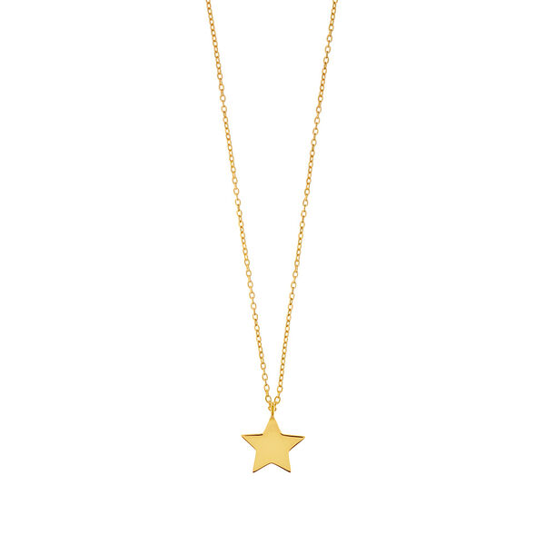 Halskette Star-Disc, matt, Gelbgold vergoldet Bild 2