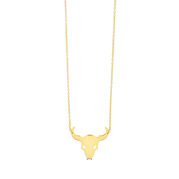 Halskette BULL SKULL, 18 Karat Gelbgold vergoldet Bild 2