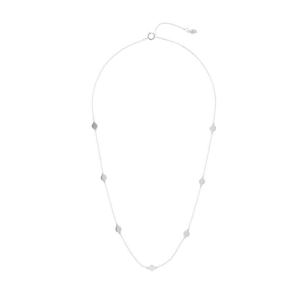 Halskette Plättchen, kurz, Silber Bild 2