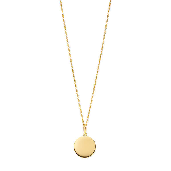 Halskette Plttchen 14mm, 50cm lang, 18 Karat Gelbgold vergoldet Bild 2