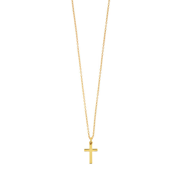 Halskette Kreuz, 18 Karat Gelbgold vergoldet Bild 2