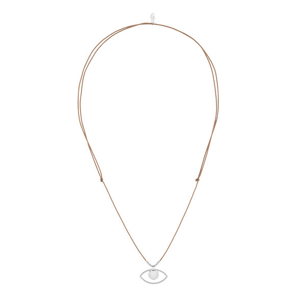 Glckshalskettchen Evil Eye, 925 Sterlingsilber, Beige Bild 2