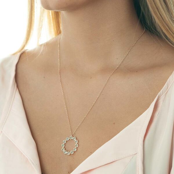 Halskette Bohemian, 18 Karat Rosegold vergoldet, Aqua Calzedon Bild 3
