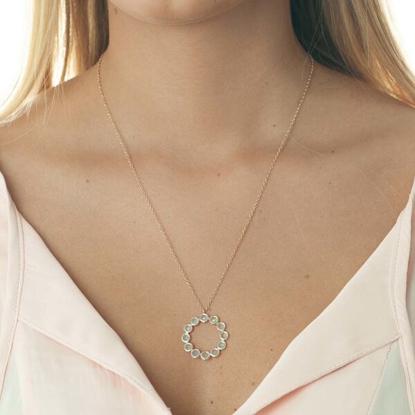 Halskette Bohemian, 18 Karat Rosegold vergoldet, Aqua Calzedon Bild 2