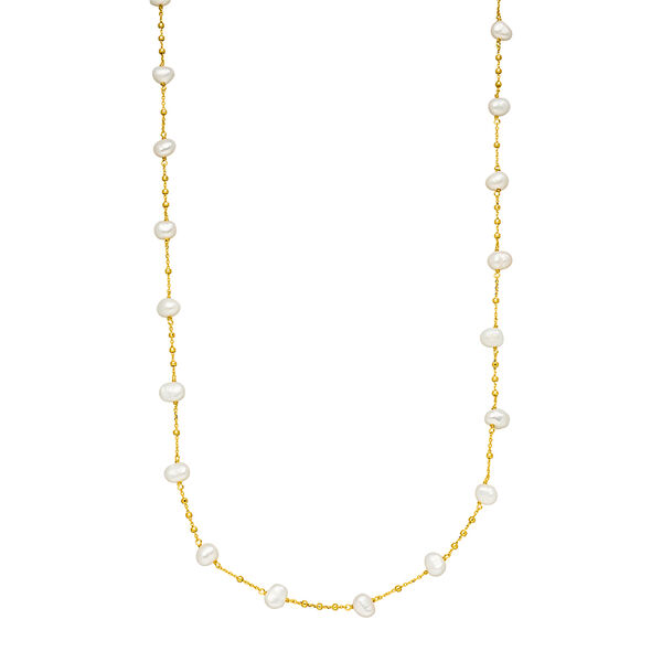 Halskette Perle, Gelbgold Bild 2
