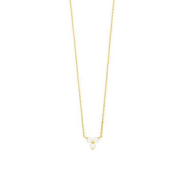 Halskette Three Pearls, 18 Karat Gelbgold vergoldet Bild 3
